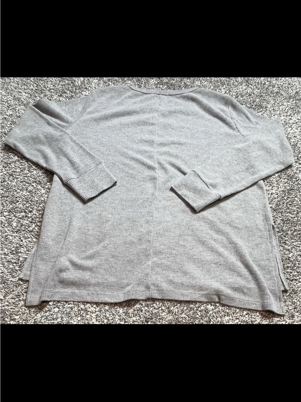 Staccato Light Gray Ribbed Knit Top